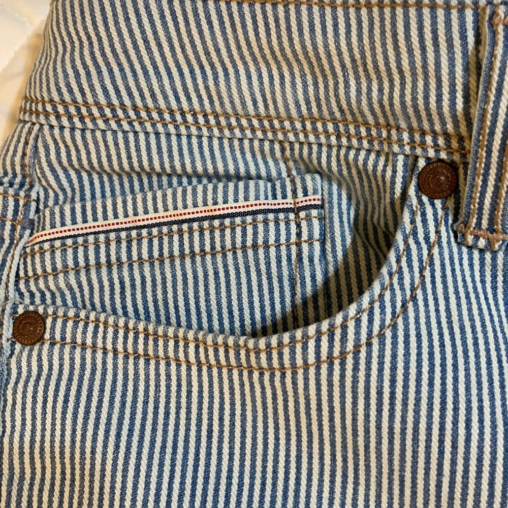 Bandolino Women’s SZ 6 Karen Boyfriend Striped 5 Pocket Ankle Jean - Picture 7 of 13